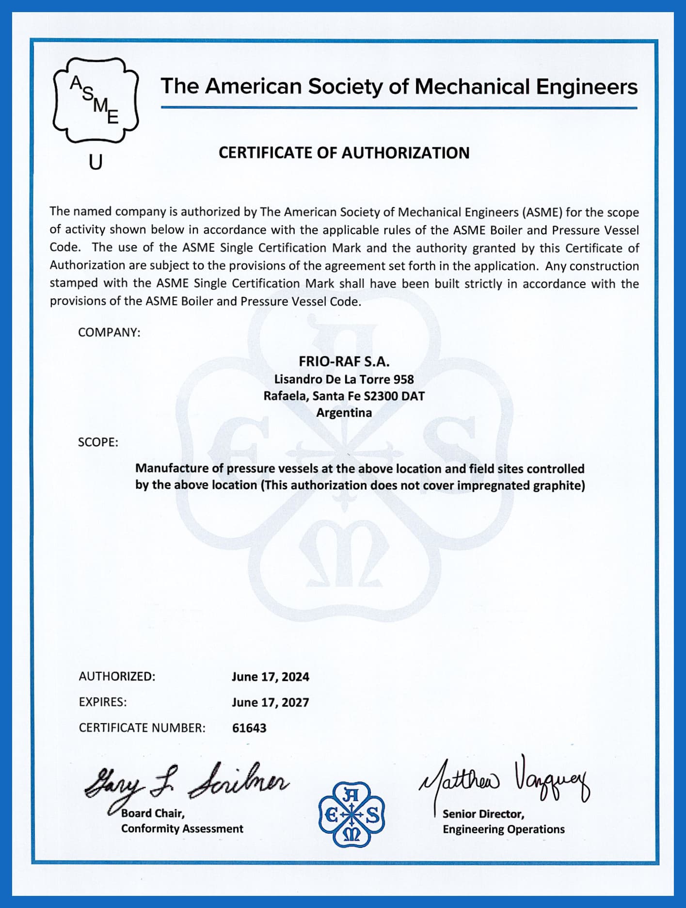 ASME U Stamp
